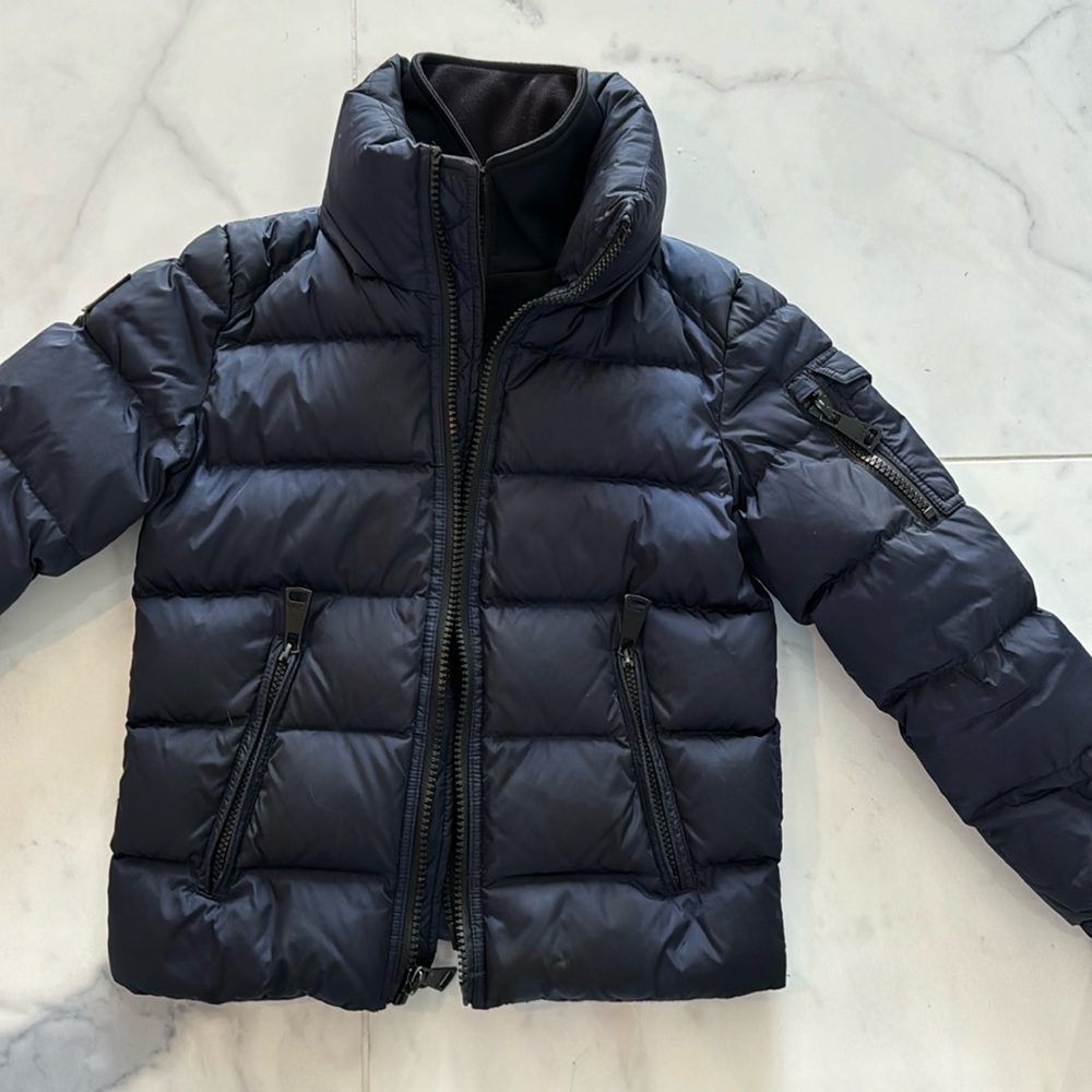 SAM boys size 10 winter jacket. Puffer coat. Double zipper. All zipper work